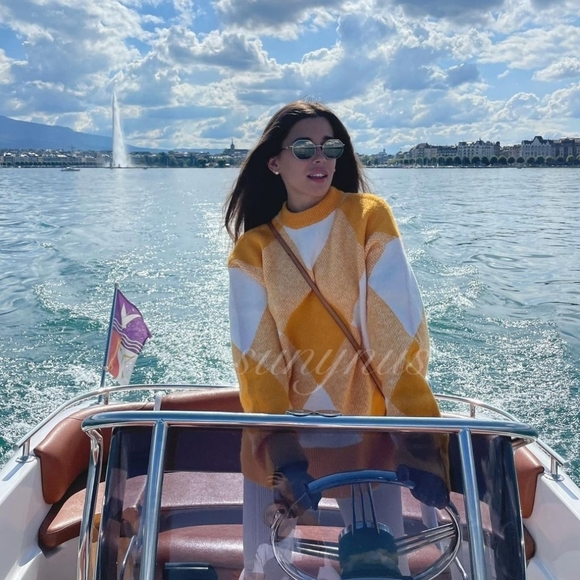 Zara Argyle Jacquard Knit Sweater - Picture 3 of 8